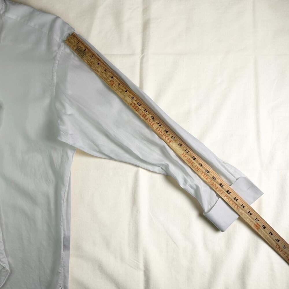 Ermenegildo Zegna Su Misura White Dress Shirt French Cuff 100% Cotton Made Spain - Picture 4 of 6